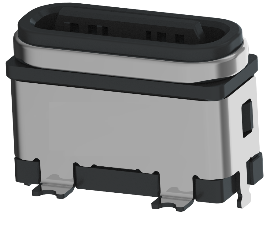 XB-TYPE C 8P-16 vertical waterproof base H=6.80mm (with steel sheet) (full plastic U-shaped)